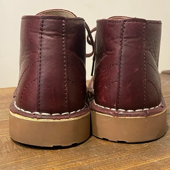 LL Bean Boots Womens 6 Stonington Chukka Burgundy Leather Lace Up Casual - Picture 5 of 16